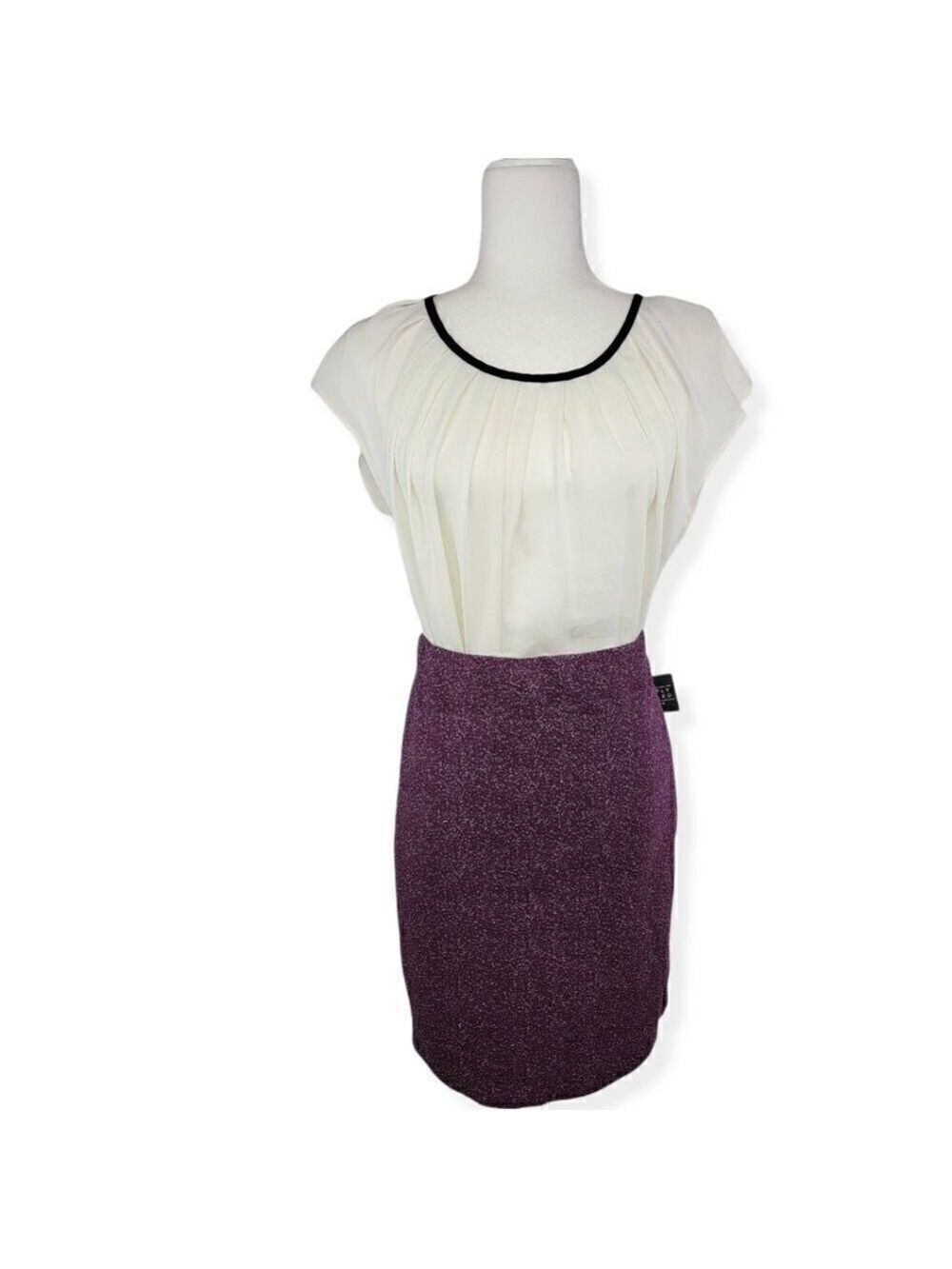 Simply Styled Purple elastic waistband Skirt NWOT
